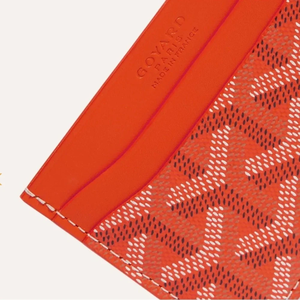 NWT Goyard Saint-Sulpice Card Wallet - Orange - Picture 2 of 3